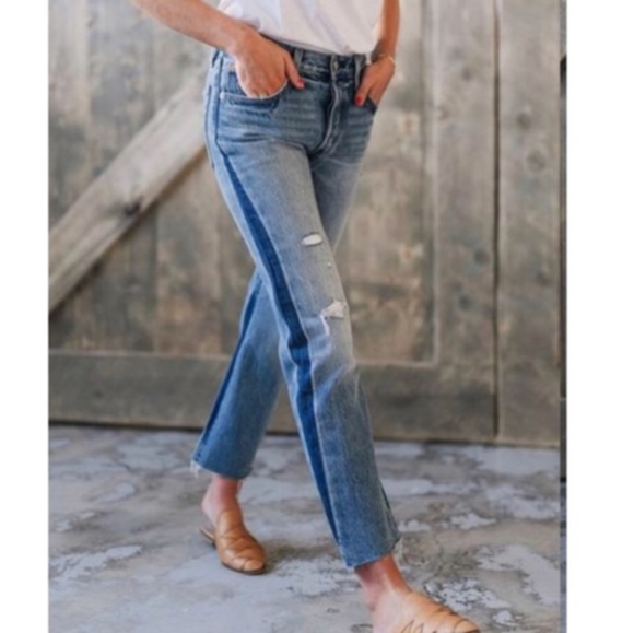 Levi's Denim - LEVI'S 501 Two Tones Cropped Jeans